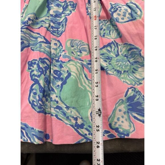 Lilly Pulitzer Ardleigh Seashell Dress XS Pink Blue Shell Print 100% Cotton - Picture 9 of 12